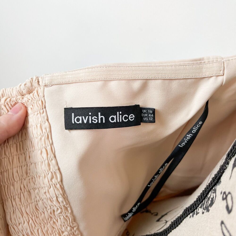 Lavish Alice NWOT Strapless Sheath Midi Dress Size 12 - Picture 4 of 5